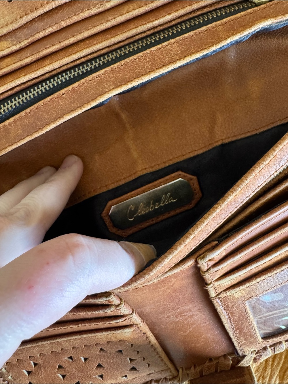 Cleobella Mexican Clutch Wallet - Cognac - Picture 4 of 5